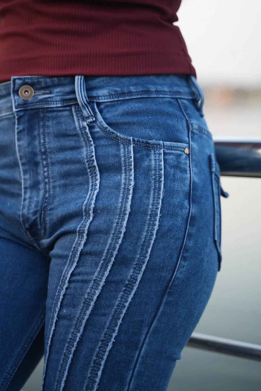 Stylist front stripes Bootcut jeans DLPL