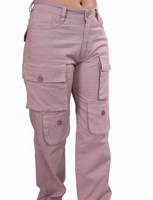 Dusky Pink Cargo Pant
