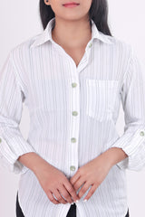 Full Sleeve Green Stripes Shirt