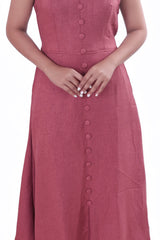 Dark Peach Midi Dress