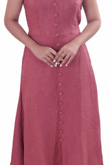 Dark Peach Midi Dress DLPL