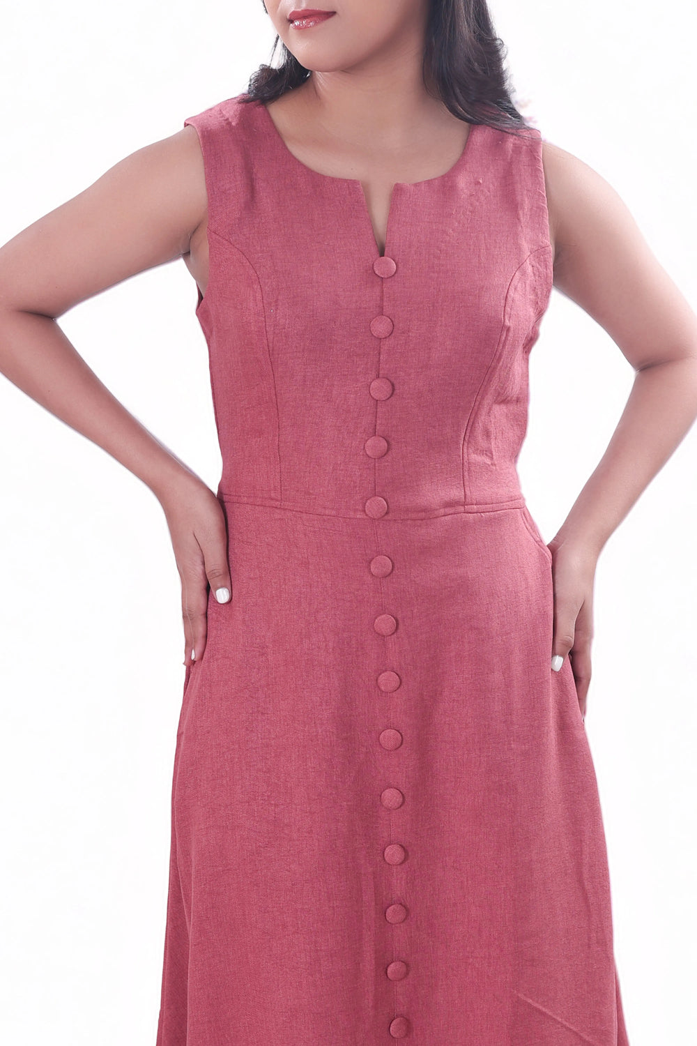 Dark Peach Midi Dress DLPL