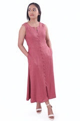 Dark Peach Midi Dress DLPL