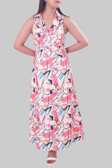 Geometric Pattern Maxi Dress