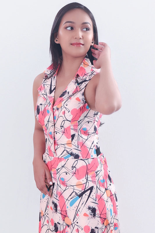 Geometric Pattern Maxi Dress DLPL