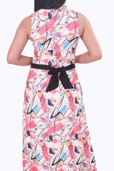 Geometric Pattern Maxi Dress