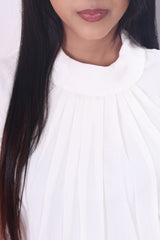 White Halter neck Top