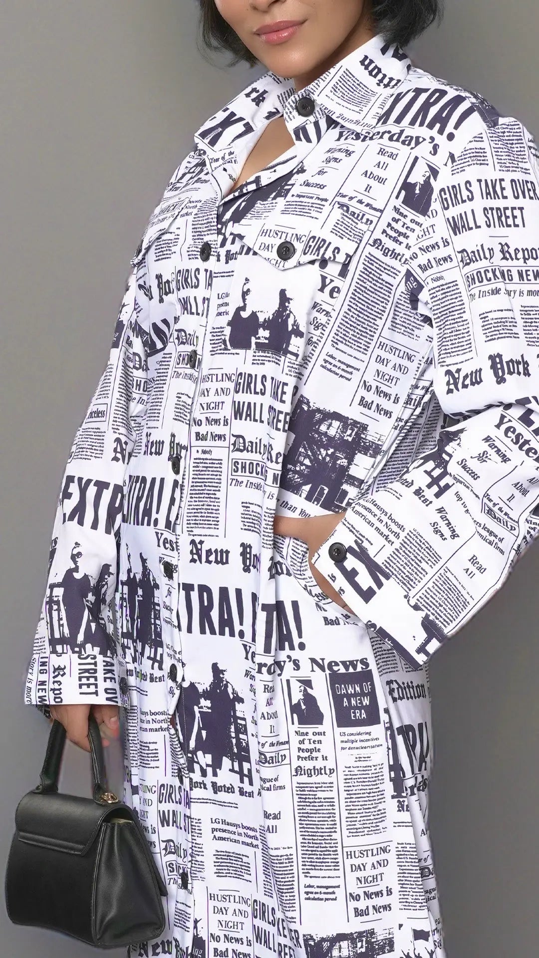 Newsprint Shirt Dress DLPL