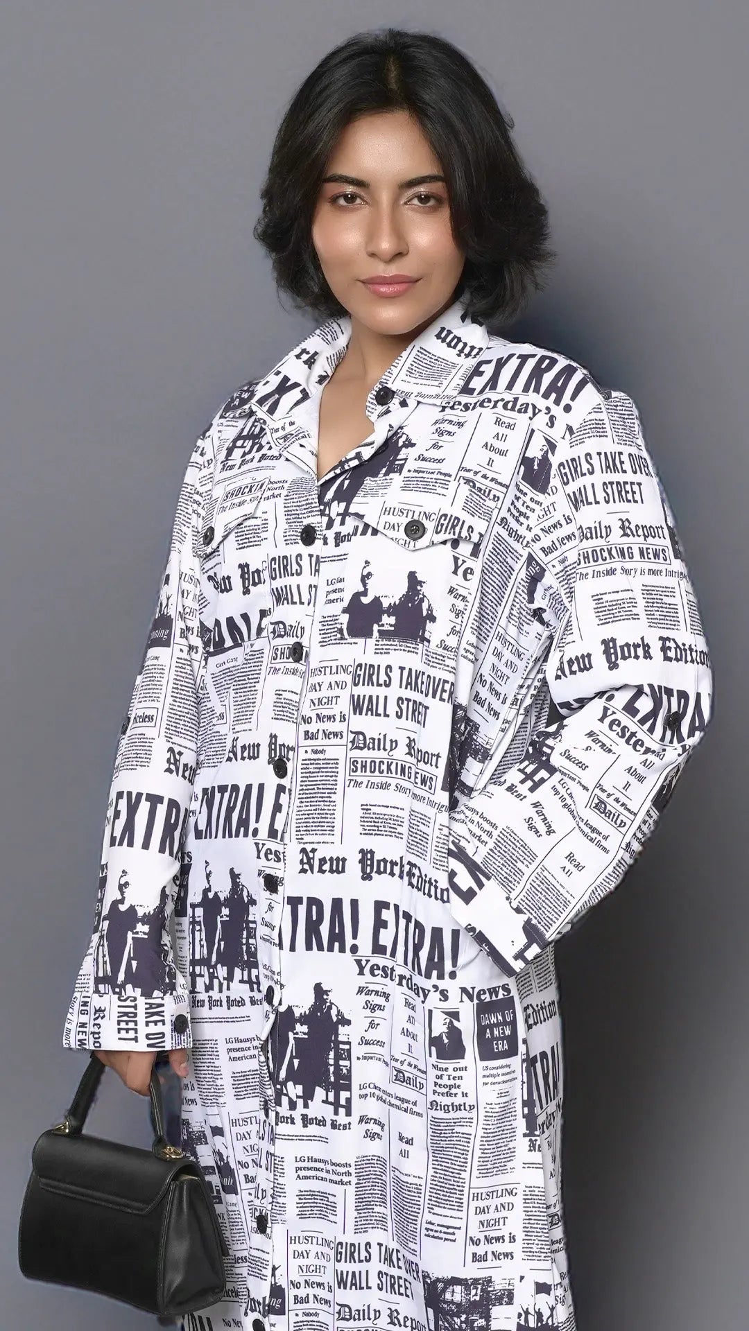 Newsprint Shirt Dress DLPL