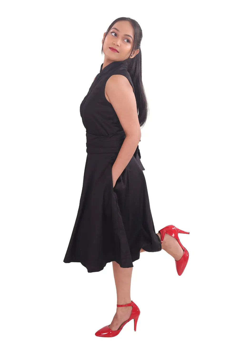Black A Line Dress DLPL