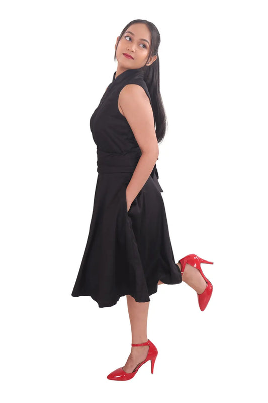 Black A Line Dress DLPL