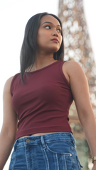 Ribbed Maroon Tank top