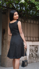 Black Short Dress with Belt