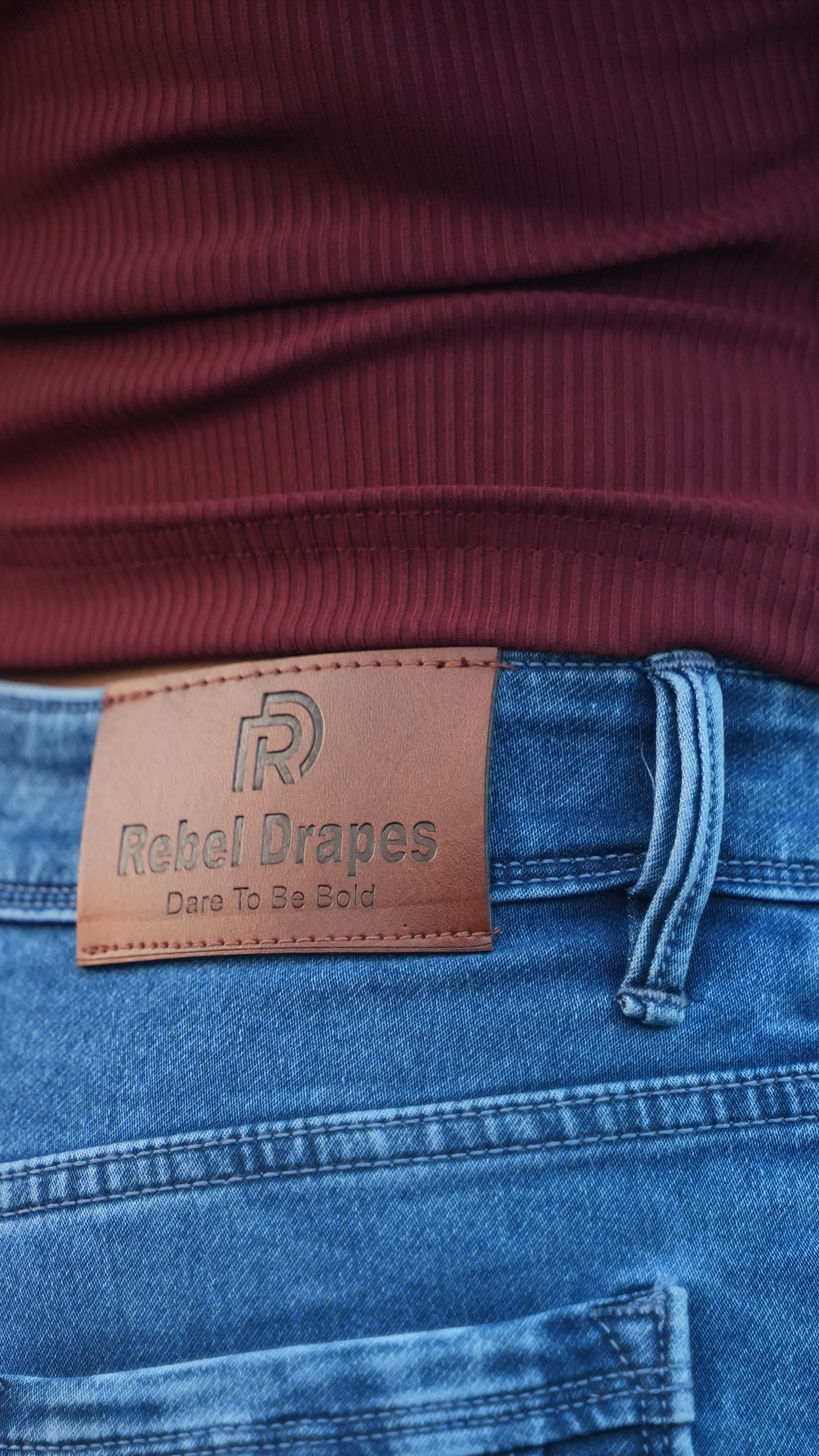 Ribbed Maroon Tank top