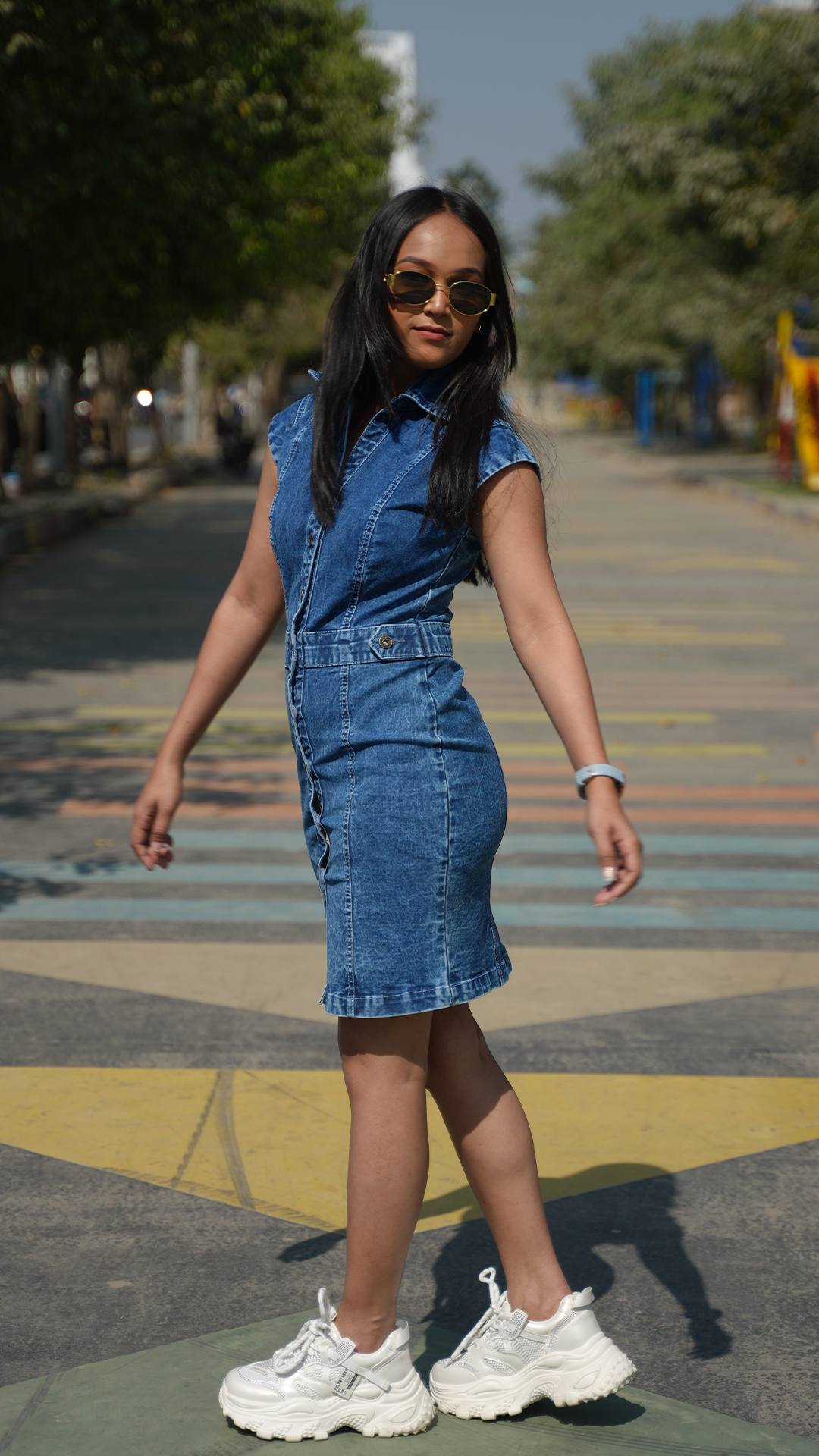 Denim Short Dress