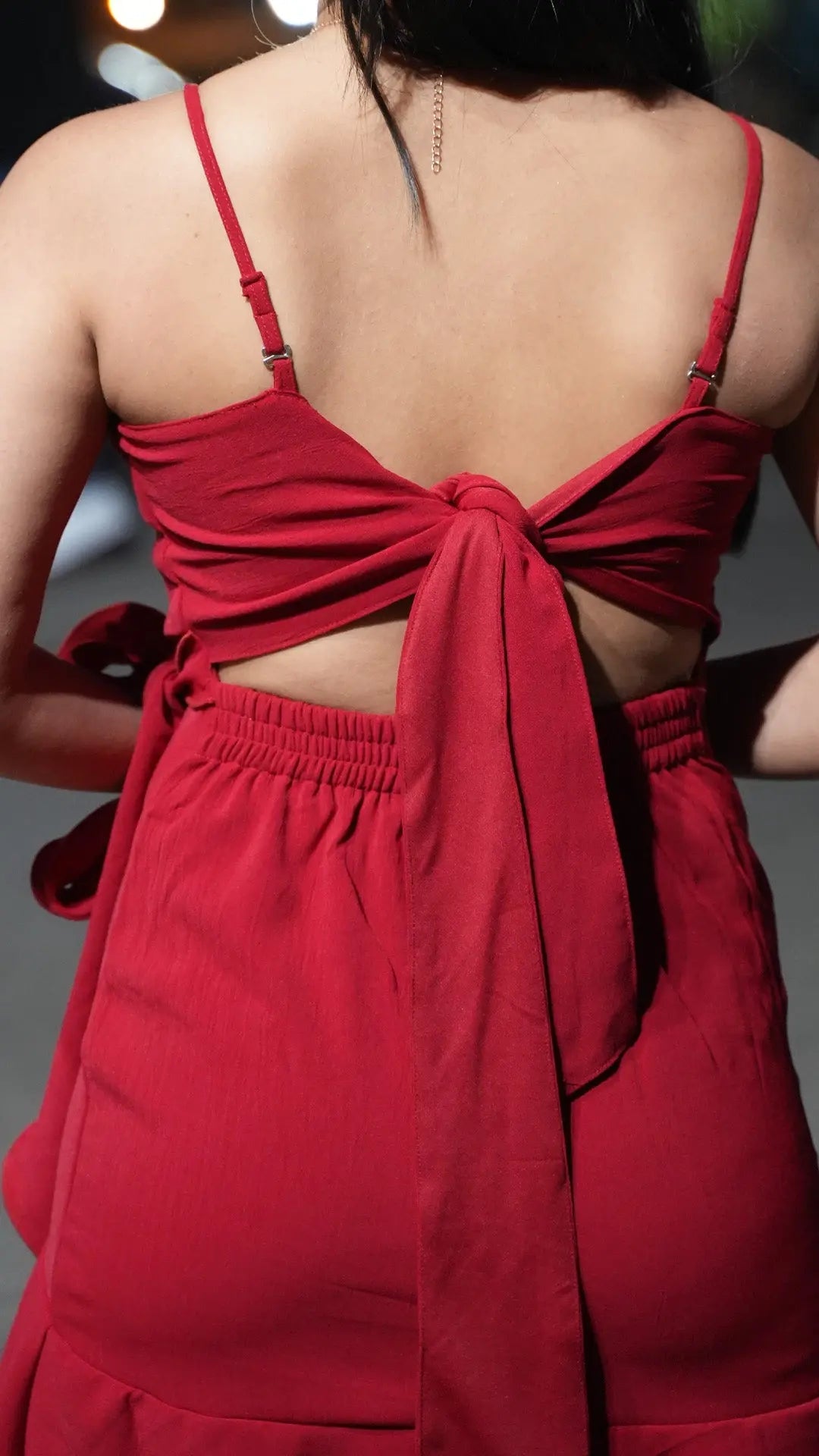 Crimson Dusk Wrap Dress DLPL