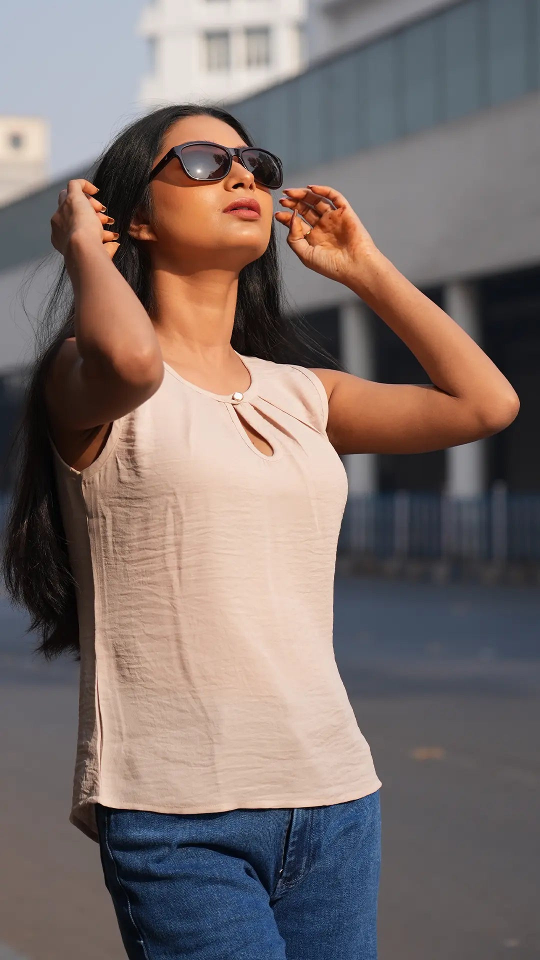 Beige Sleeveless Top DLPL