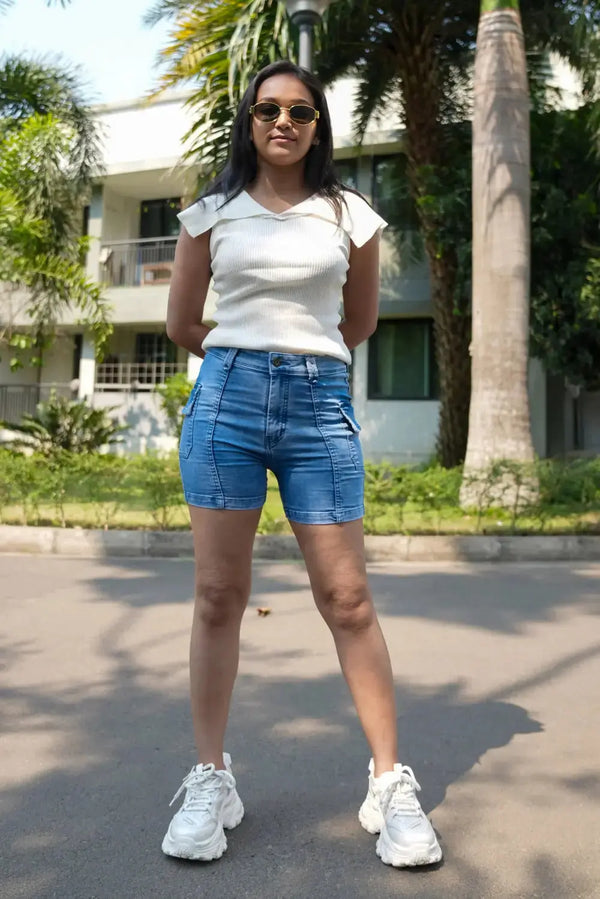 denim shorts, blue shorts, denim blue shorts, womens shorts, rebeldrapes