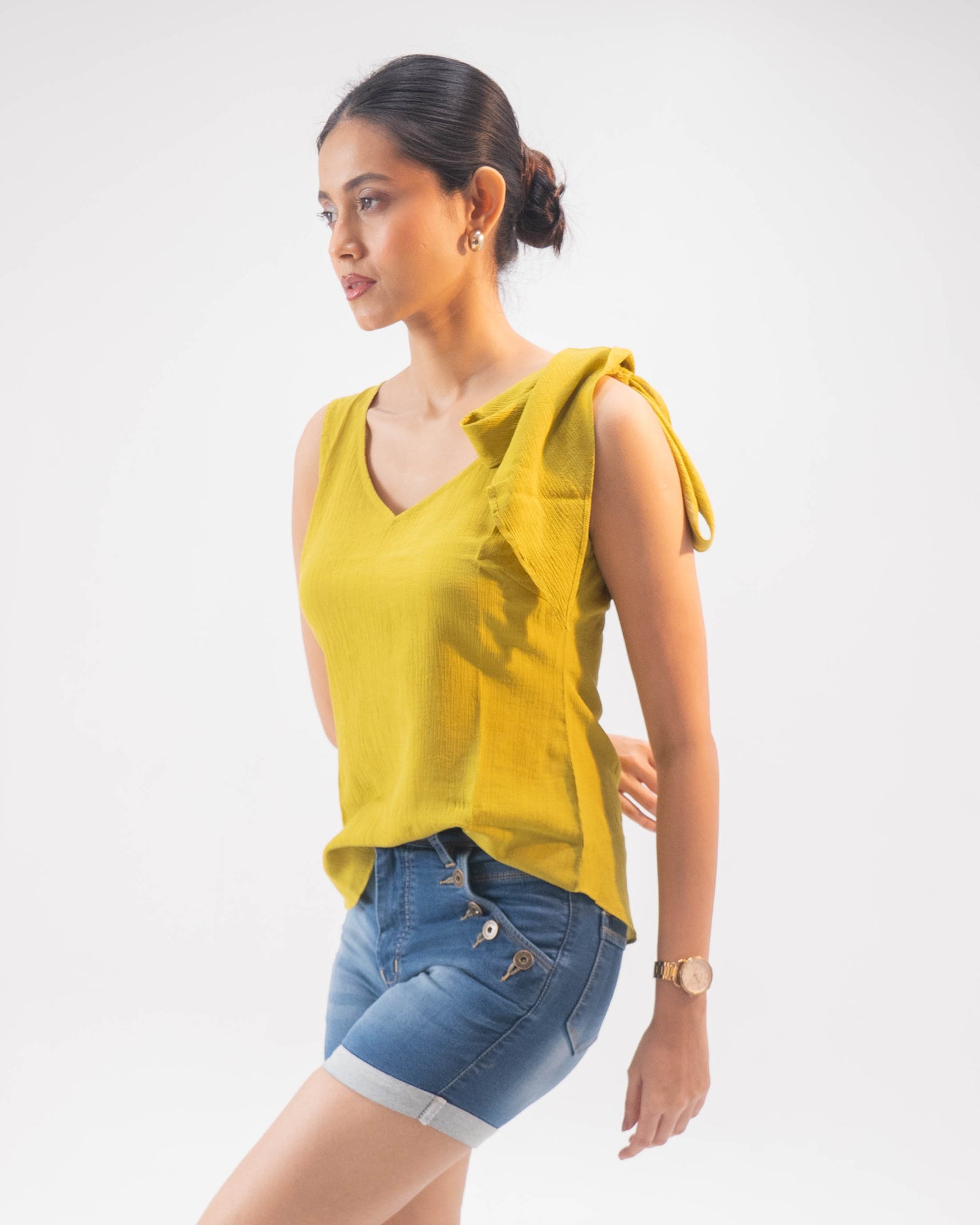 Olive Muse Bow top