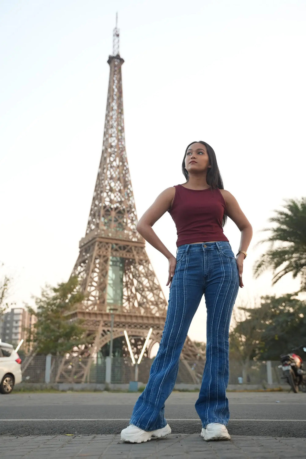 Stylist front stripes Bootcut jeans DLPL