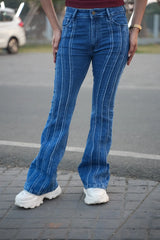Stylist front stripes Bootcut jeans DLPL