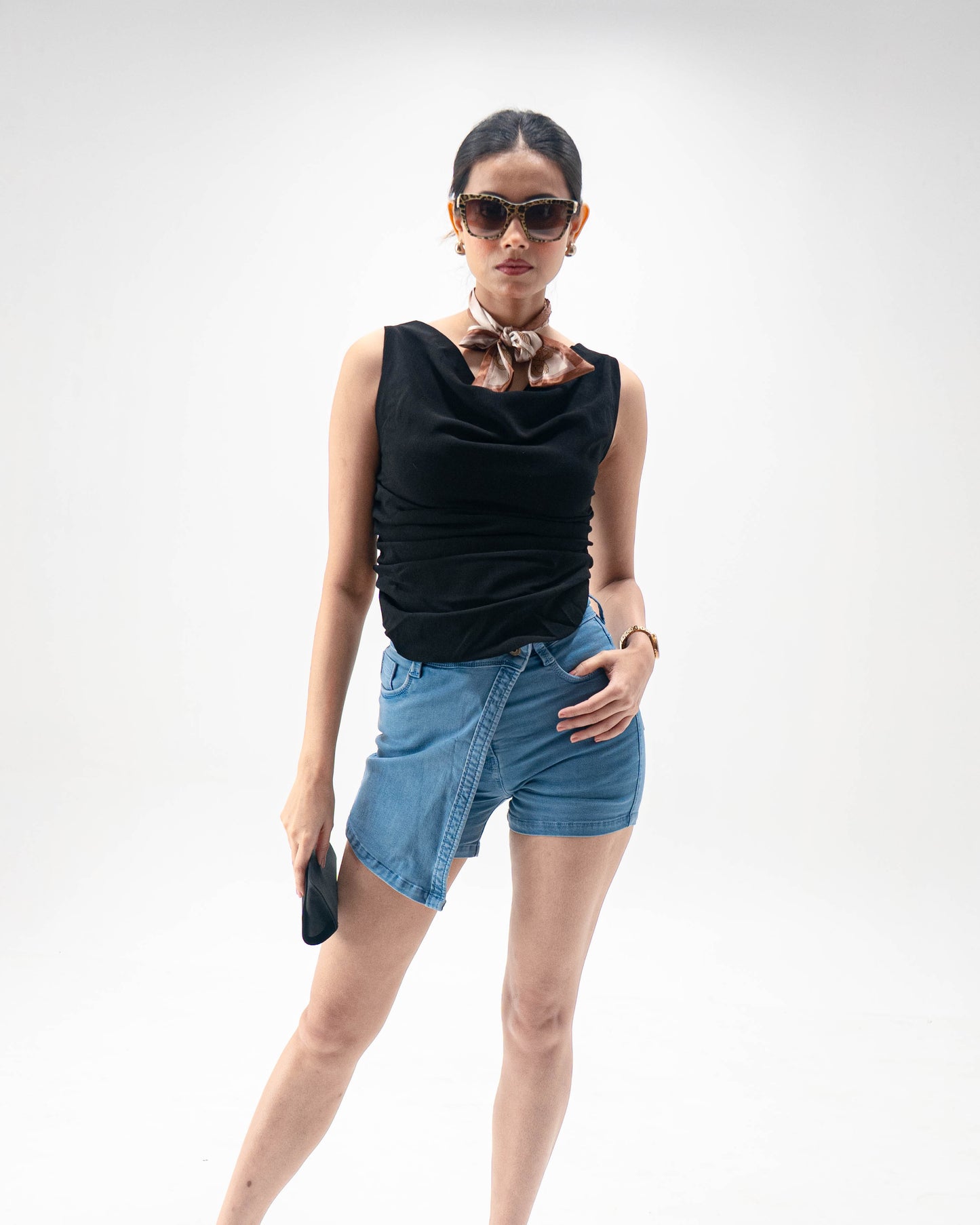 The Asymmetrical Denim Skort