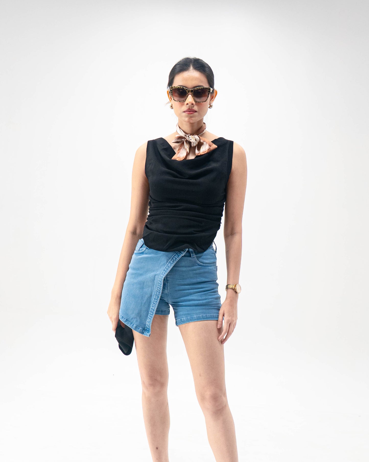 The Asymmetrical Denim Skort