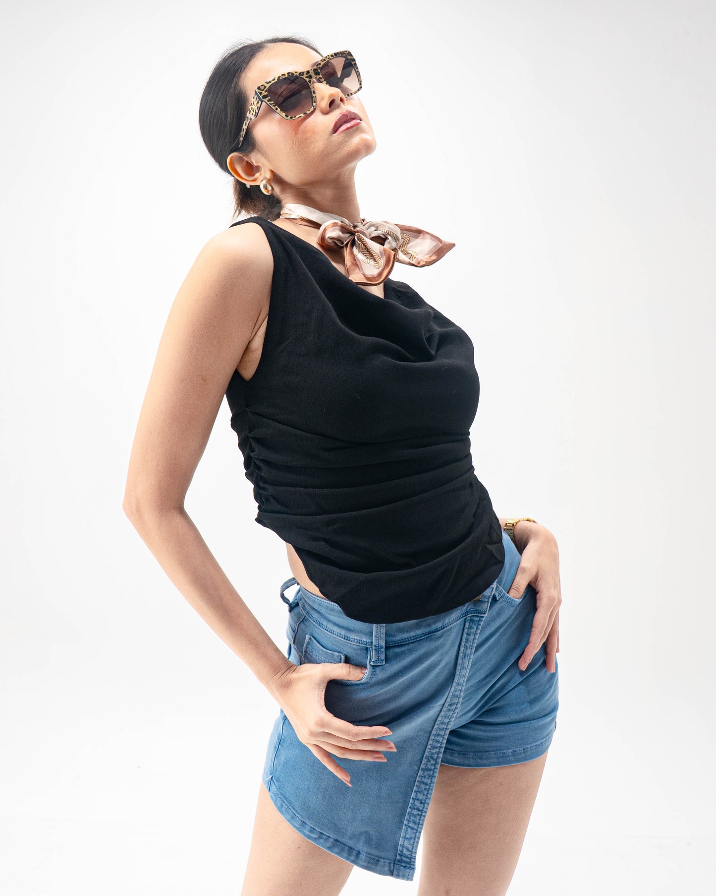 The Asymmetrical Denim Skort