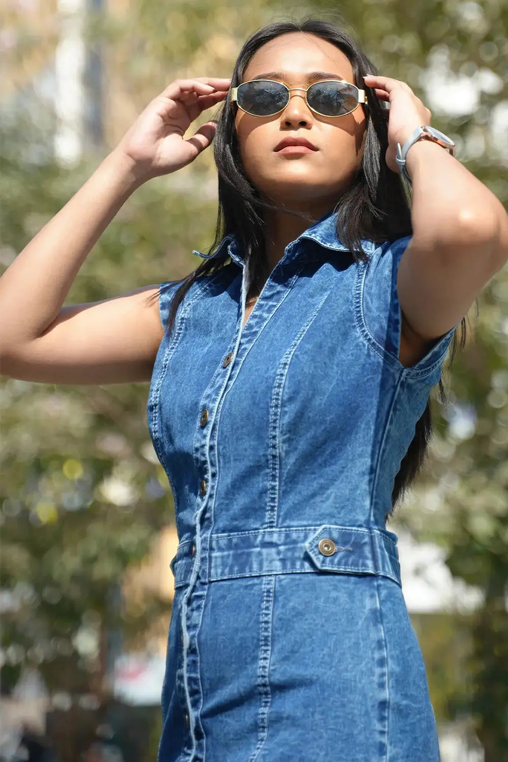 Denim Short Dress, Short Dress, Denim Dress, Short Sleeve Dress, Blue Dress, Rebeldrapes Dress