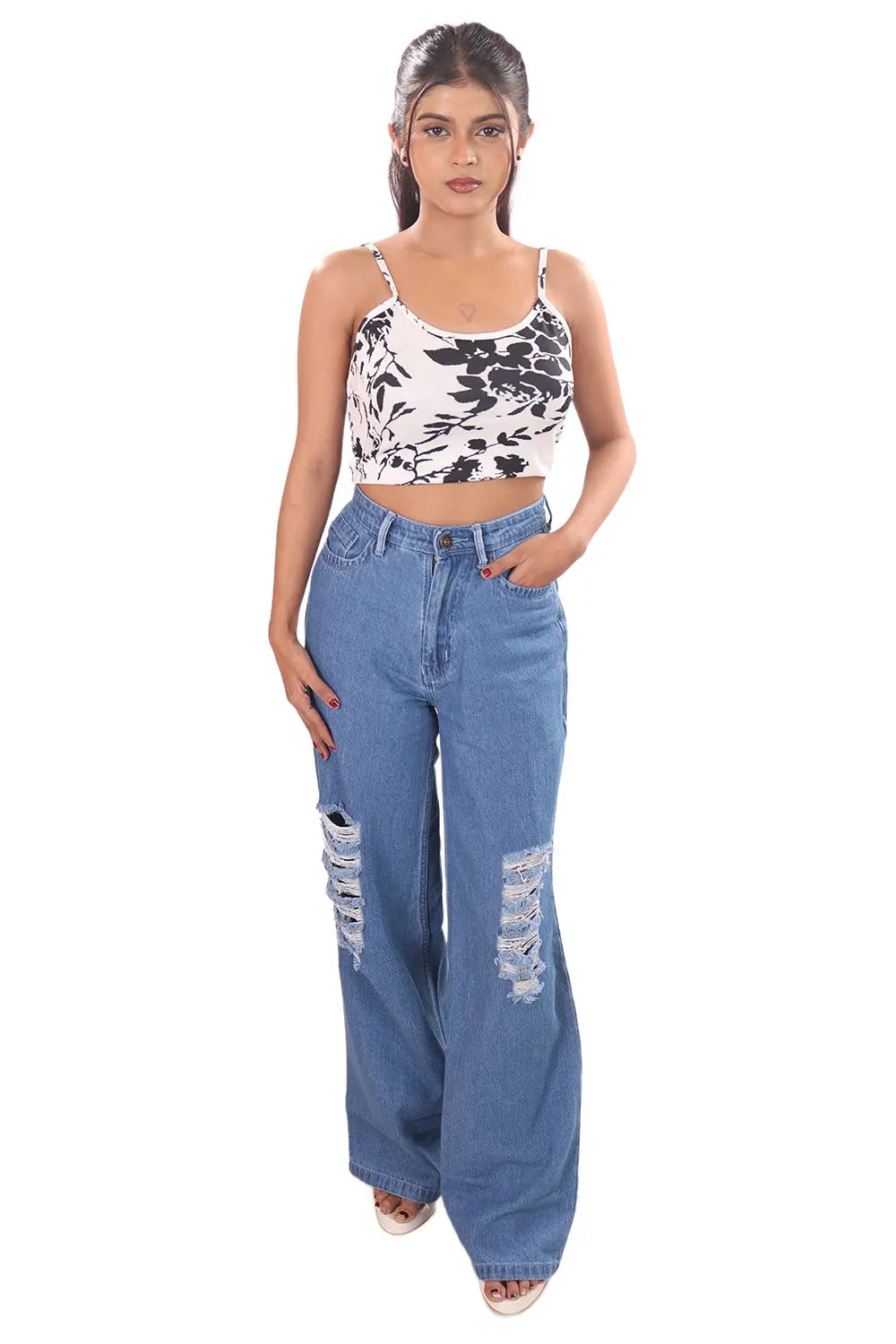 distressed jeans, blue jeans, denim jeans, ripped jeans, high waste jeans, rebeldrapes