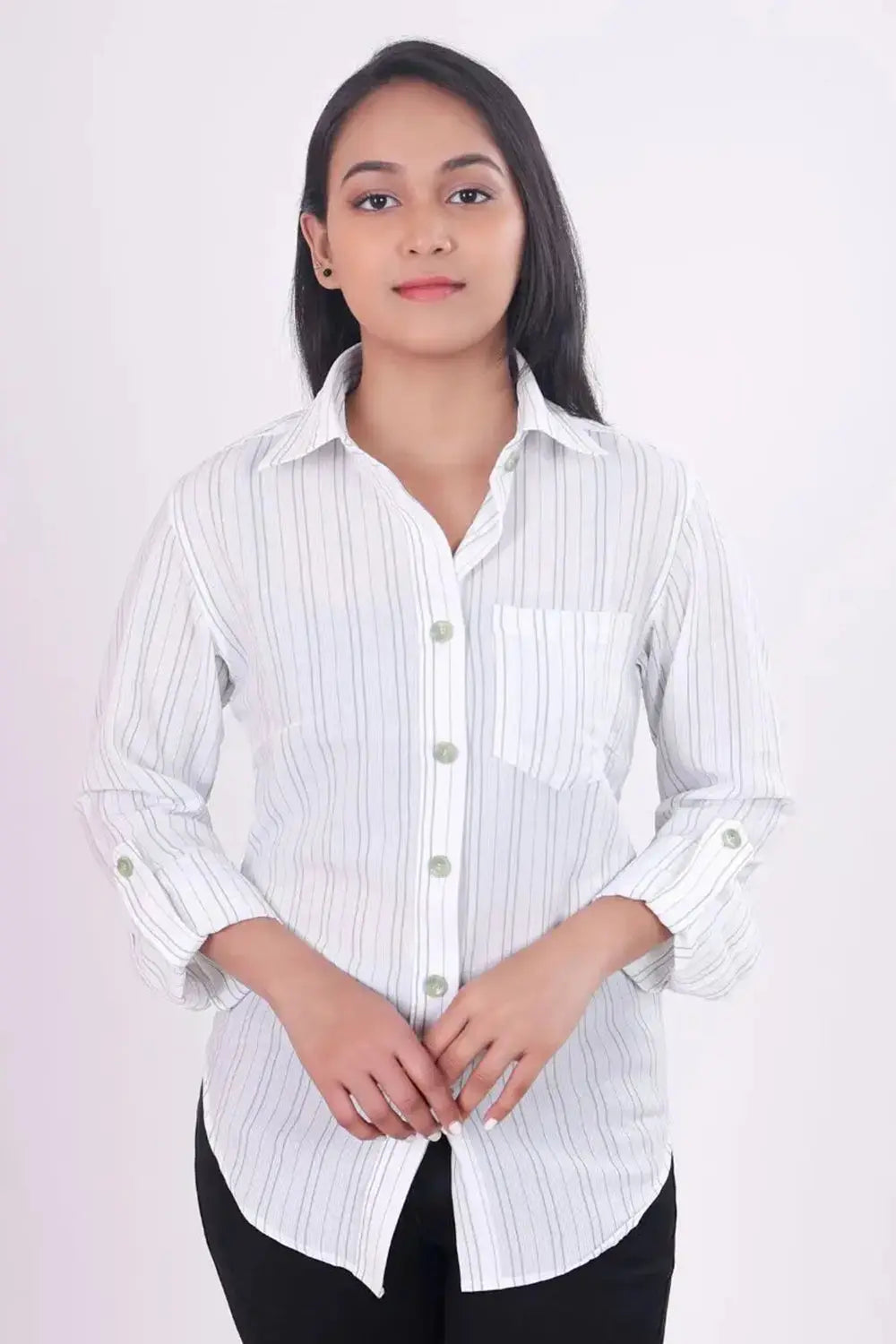 Full Sleeve Shirt, White Shirt, Rebeldrapes Shirt