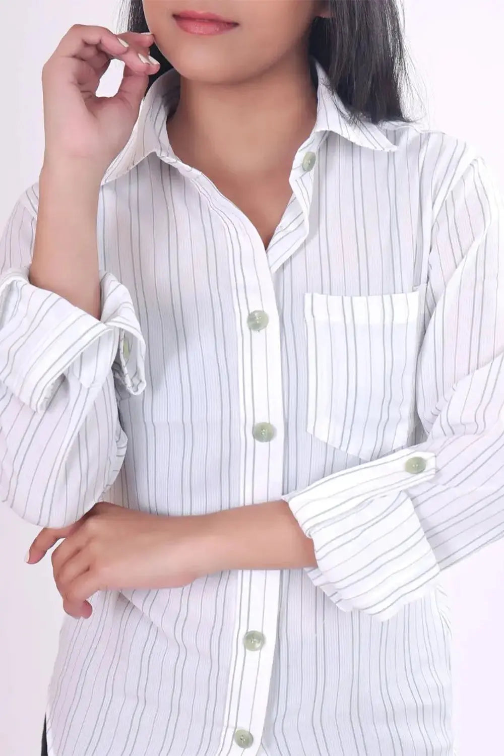 Full Sleeve Shirt, White Shirt, Rebeldrapes Shirt