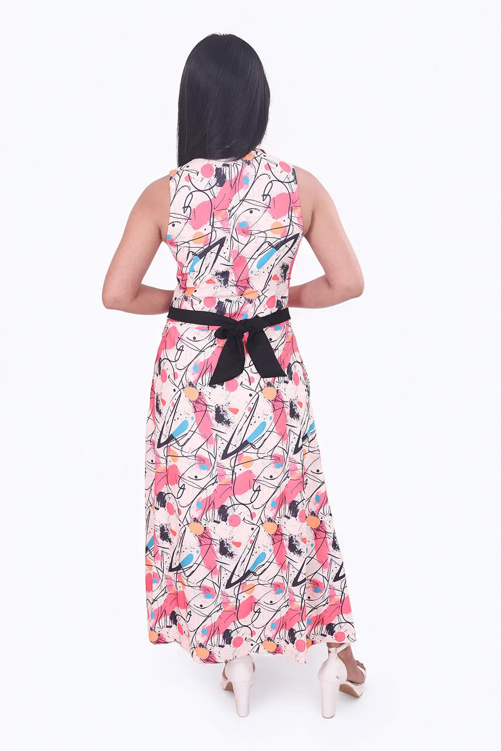 Geometric Dress, Patterned Dress, Maxi Dress, Sleeveless dress, long dress, printed dress, rebeldrapes 