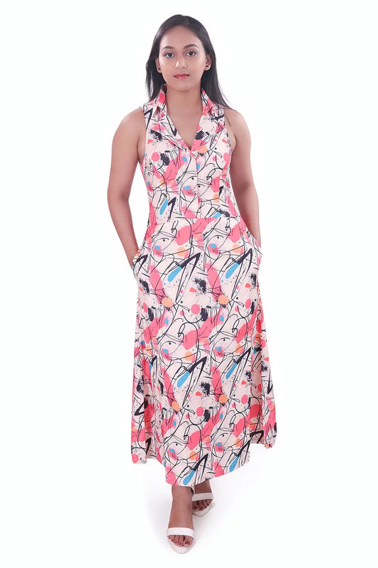 Geometric Dress, Patterned Dress, Maxi Dress, Sleeveless dress, long dress, printed dress, rebeldrapes 