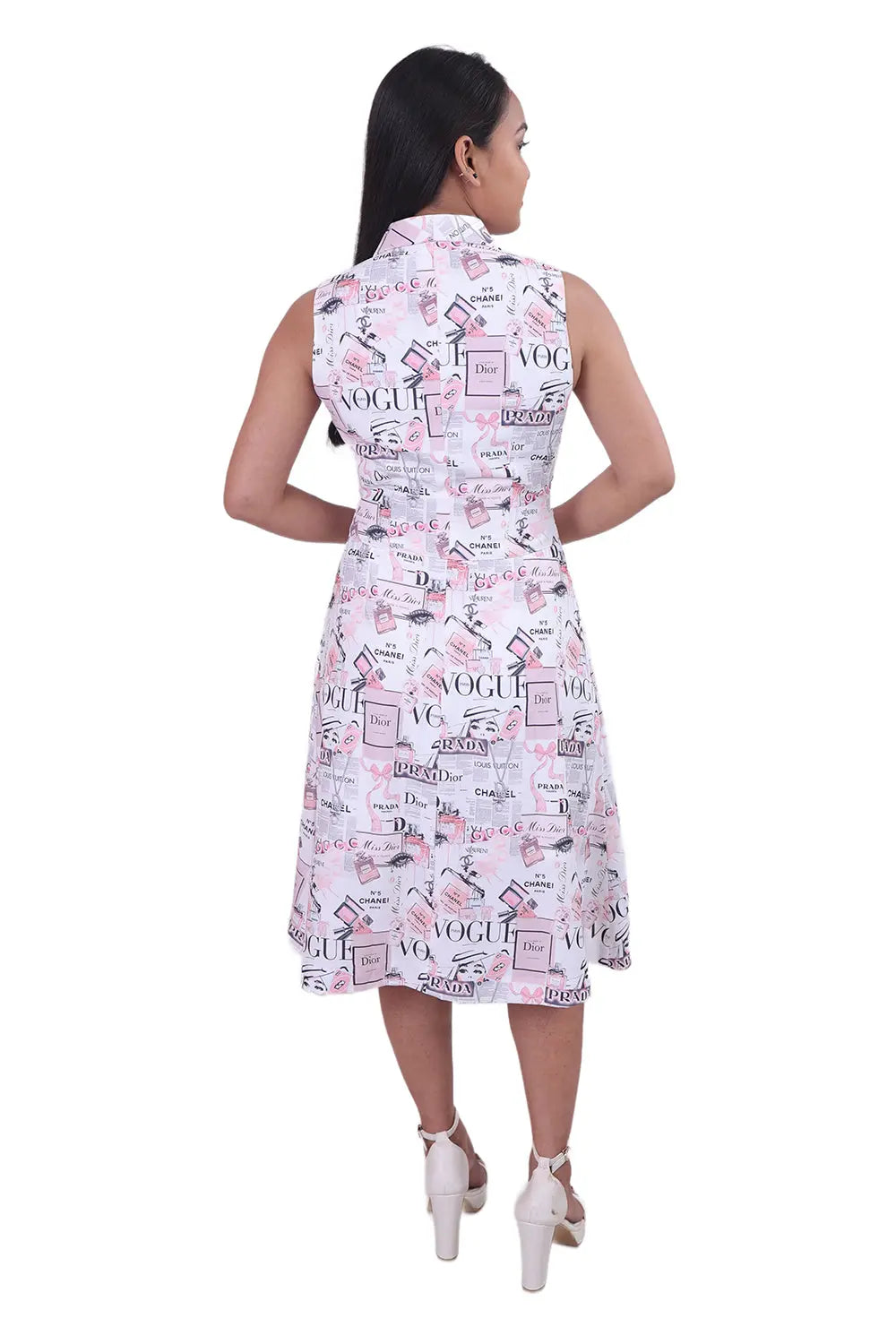 graphic dress, graphic midi dress, midi dress, printed dress, sleeveless dress, v neck, rebeldrapes