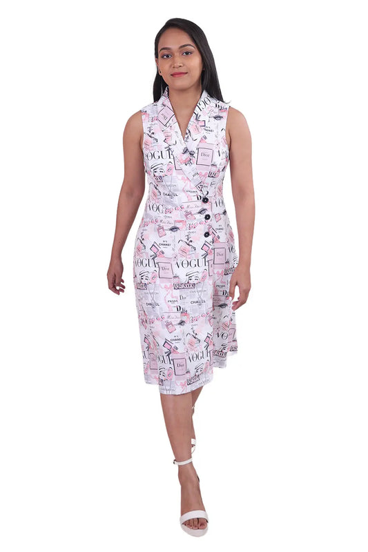 graphic dress, graphic midi dress, midi dress, printed dress, sleeveless dress, v neck, rebeldrapes