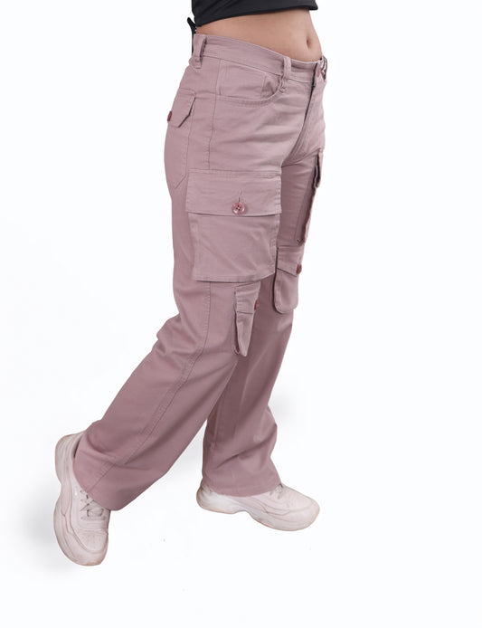 Dusky Pink Cargo Pant