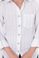 Full Sleeve Green Stripes Shirt
