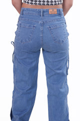 Straight Fit Jeans with side tie String