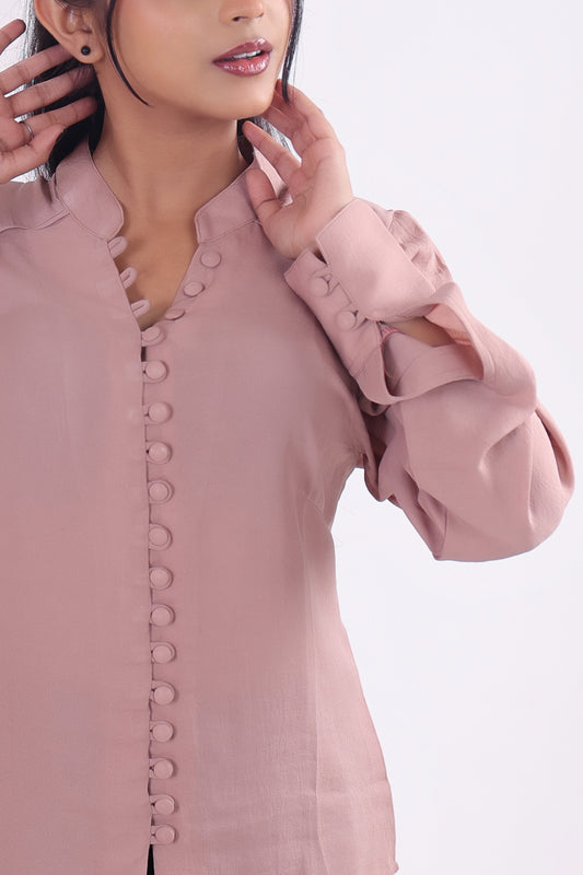 Dusky pink Full sleeve Blouse