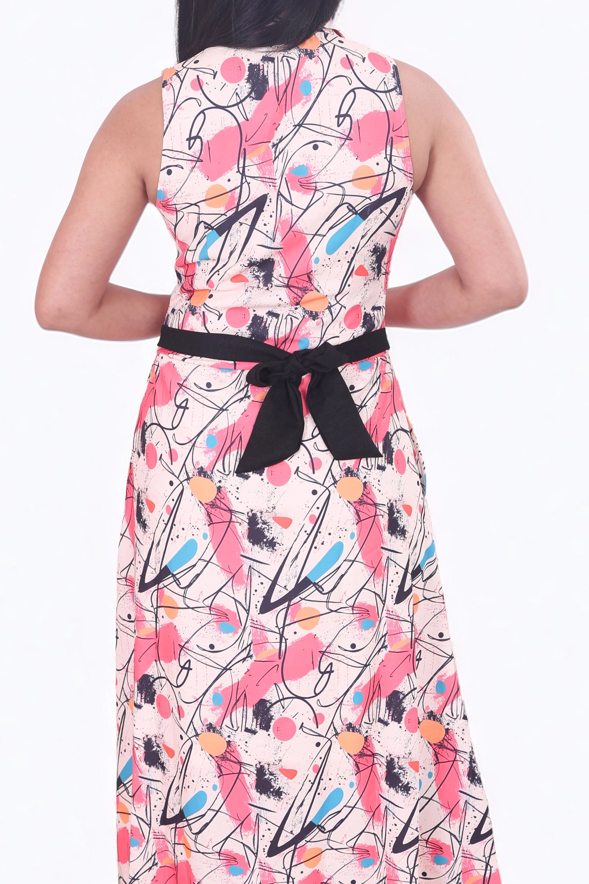 Geometric Pattern Maxi Dress DLPL