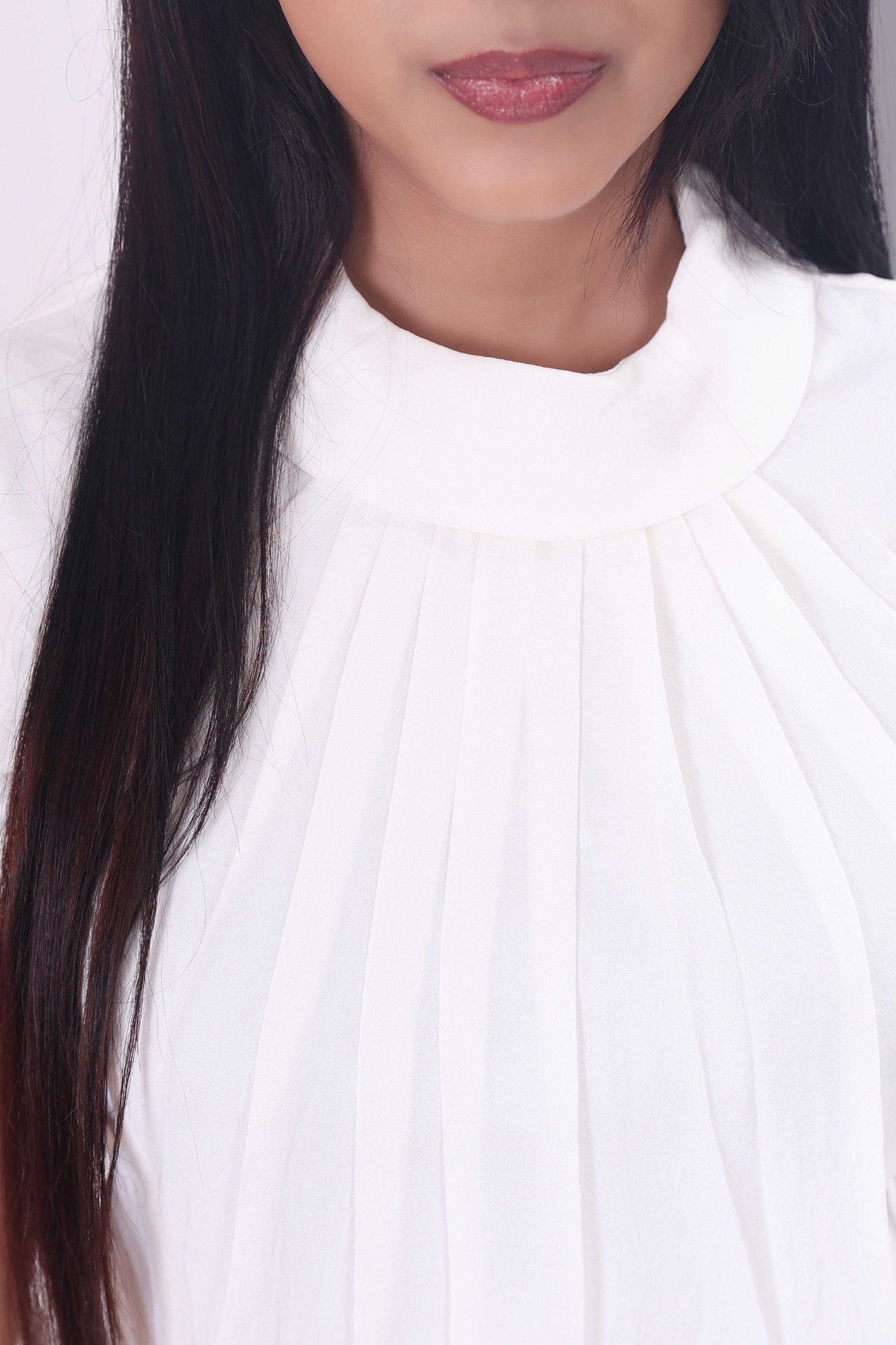 White Halter neck Top