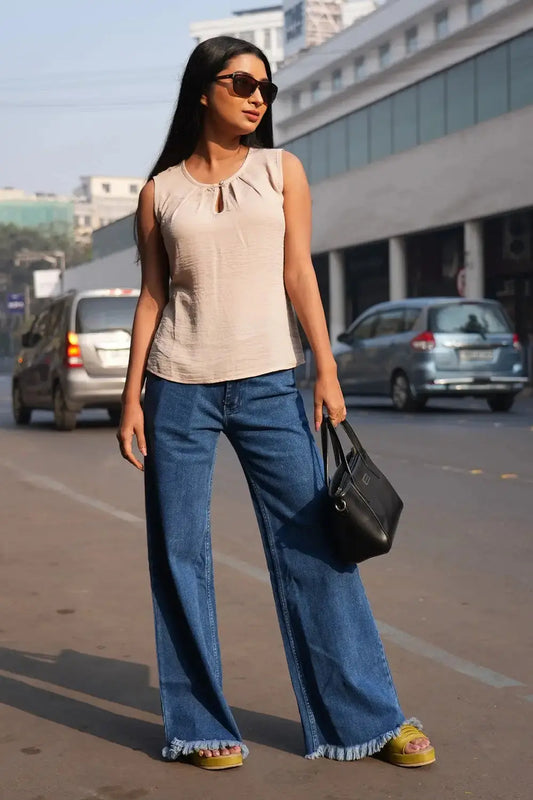 Premium Jeans, Cotton Jeans, Wide Leg Jeans, Distressed Jeans, Rebeldrapes Jeans