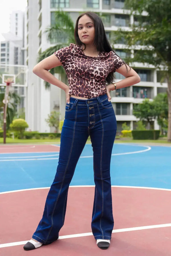 denim jeans, navy blue jeans, blue jeans, flared jeans, high waist jeans, rebeldrapes