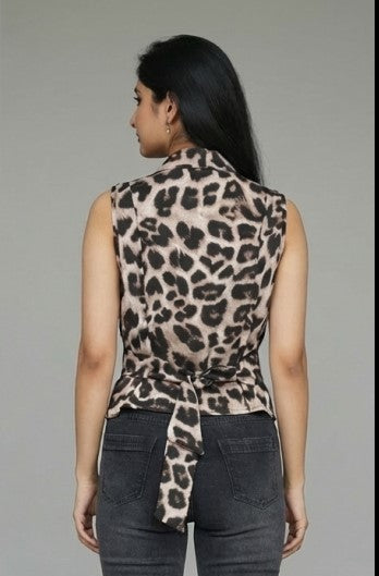 Leopard print Sleeveless Top