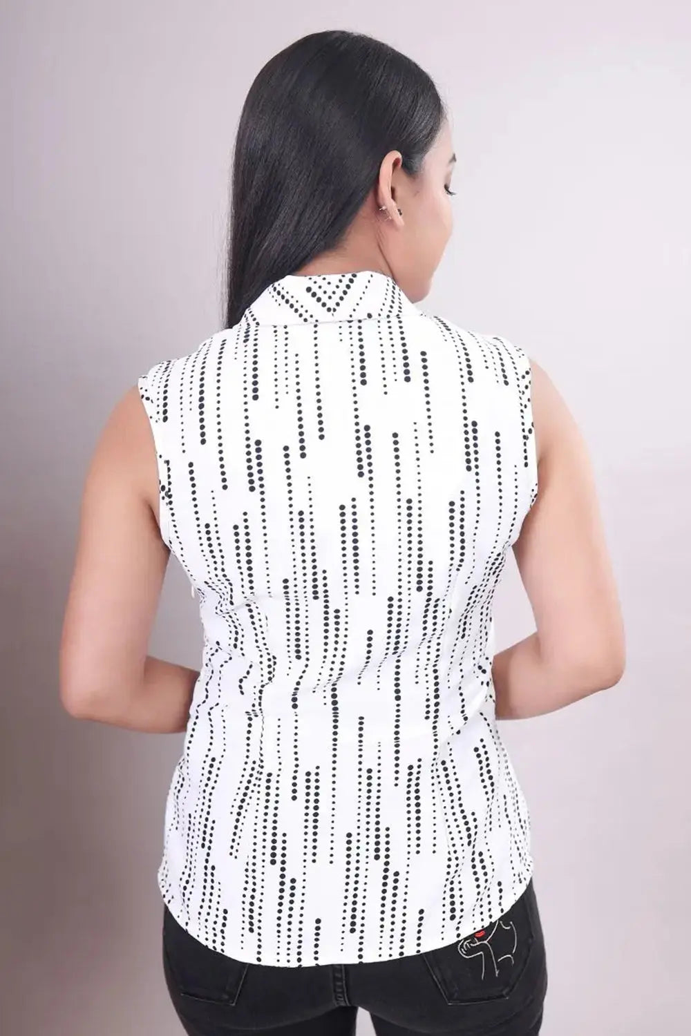 Short Sleeve Top, White Top, Sleeveless Top, V Neck Top, Rebeldrapes Top