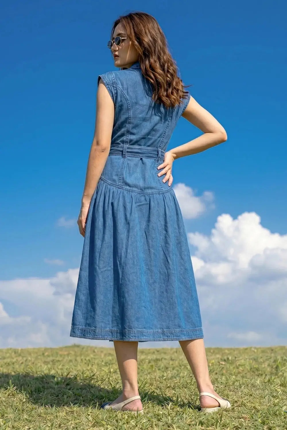 Stylish Sleeveless Denim Dress for Every Occasion – Rebel Drapes